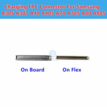  10 шт. Оригинальный Для Samsung A30S A307 A40 A405 A70 A705 A80 A805 USB Док-станция для зарядки Разъем FPC на плате/Flex