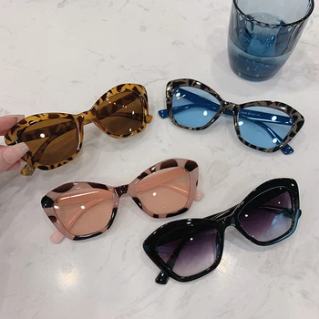  2022 Модные Солнцезащитные Очки Cat Eye для Женщин Винтажных Оттенков UV400 Мужские Модные Многоцветные Очки для Леди