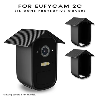  2шт Силиконовые Защитные Чехлы для камеры EufyCam 2C с защитой от Царапин Защитный Чехол Для Камеры Безопасности Защитный Чехол для Eufy-2C