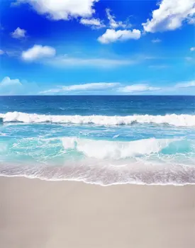  5x7 футов Голубое море Пляж Небо Фотографии Фонов Реквизит для фотосъемки Студийный фон
