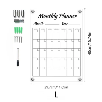  Акриловая доска-календарь, доска для планирования еды, доска для еженедельного планирования, белая доска