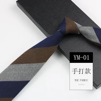  Высококачественный 8 см имитационный шерстяной галстук в винтажном Европейском стиле Полосатый Мужской галстук для свадьбы Деловой повседневный костюм Аксессуары