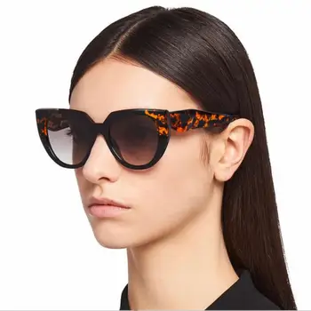  Женские солнцезащитные очки Cat Eye Funky от люксового бренда Black Gradient Oversize солнцезащитные очки женские винтажные дорожные оттенки Gafas