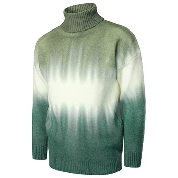  Зимний новый мужской свитер с высоким воротом, удобная теплая мужская верхняя одежда с длинными рукавами