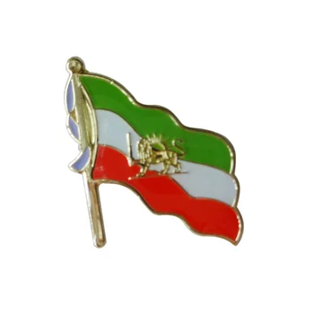  Значок с булавкой на лацкане флага страны Иран + латунь с железным покрытием + краски + эпоксидная смола + задняя кнопка-бабочка-Бесплатная доставка (350 шт./лот)