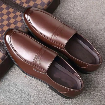  Мужские кожаные кроссовки, модная повседневная обувь, дышащие мужские кроссовки для отдыха, нескользящая обувь