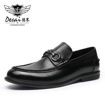  Мужские лоферы DESAI, роскошный бренд, повседневная обувь для вождения из натуральной кожи, модный дизайнер 2023 года, Новое поступление, оригинал