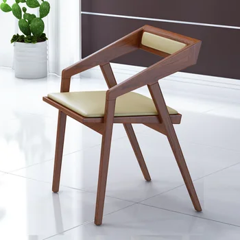  Офисный Креативный Деревянный стул, Кресло для гостиной в скандинавском стиле, Стулья для столовой, Современная Кухонная мебель Mueblesa для взрослых AA50