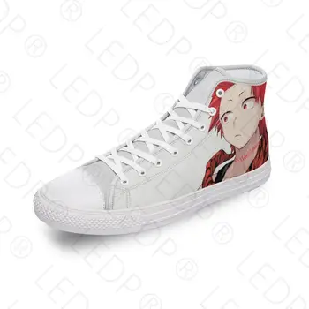  Парусиновая обувь с высоким берцем из аниме Киришима Эйдзиро, мужская и женская повседневная обувь, модные кроссовки на плоской подошве, спортивные Zapatillas с 3D принтом