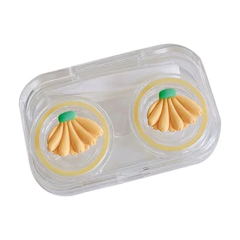  Прозрачные футляры для контактных линз для девочек Mini Color Eye Kawaii в фруктовом стиле Для путешествий, Пинцет для хранения контактных линз, Коробка-держатель, Набор инструментов