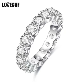  Роскошное кольцо с бриллиантом из серебра 925 пробы с муассанитом 0,1-0,5 карата, женское кольцо с камнем муассанит D-цвета, прошедшее бриллиантовый тест для подарка женщине