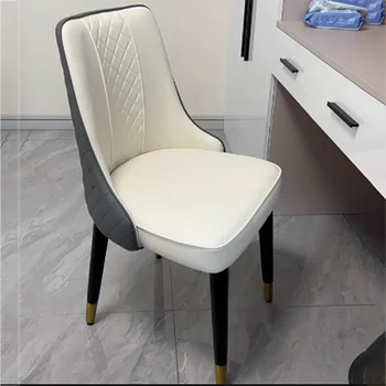  Уникальный обеденный стул для гостиной Nordic Light, Роскошный Домашний Обеденный стол из цельной кожи, стул для отдыха, Итальянская мебель Silla