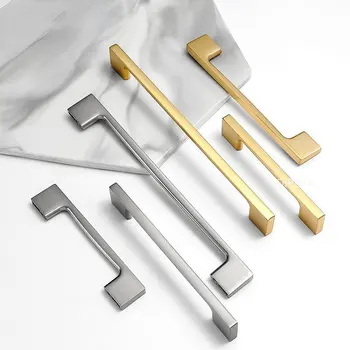  Цинковые ручки для шкафов цвета: золотистый, серебристый, ручки для выдвижных ящиков, ручки для модной мебели, тяги для кухонных шкафов в американском стиле