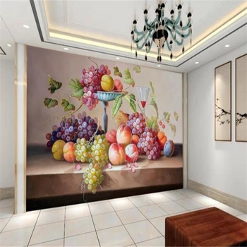  beibehang Пользовательские обои мода HD фруктовый натюрморт картина маслом декоративная спальня диван фон обои papel de parede