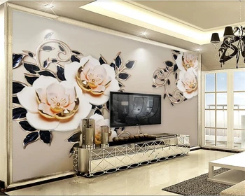  beibehang Пользовательские фотообои 3D европейские украшения цветок гостиная спальня ТВ фон настенная роспись обои стена 3D