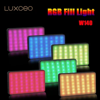  LUXCEO W140 LED RGB Video Fill Light 0-360 ° Полноцветный 2500-9000 K 8 Вт 3100 мАч Подсветка Панели Фотокамеры Для Tiktok Vlog Live