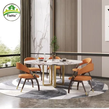  Новый роскошный обеденный стул из ясеня для домашней гостиной, кожаные обеденные стулья для кухни, современный фамильный стул, мебель для дома