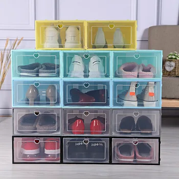  Утолщенный пылеуловитель для обуви, комбинированный шкаф для обуви, складной пластиковый ящик для обуви, ящик для хранения обуви, коробка для обуви