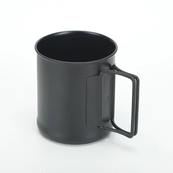  Чашка из нержавеющей стали, походная чашка, пивная чашка в индустриальном стиле, портативные чашки для напитков со складной ручкой
